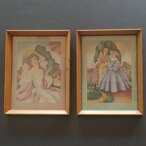 2 Morris and Bendien Lithographs by Sandre Romantic Collectible Art Wall Decor